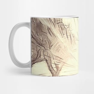 Radiant Dawn Forest Sketch Mug